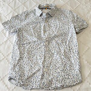 Kids Denim & Flower Floral Button-Down Size 9-10